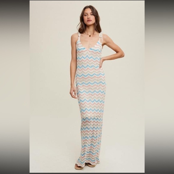 NWOT Wishlist Crochet Maxi Dress - Picture 6 of 6